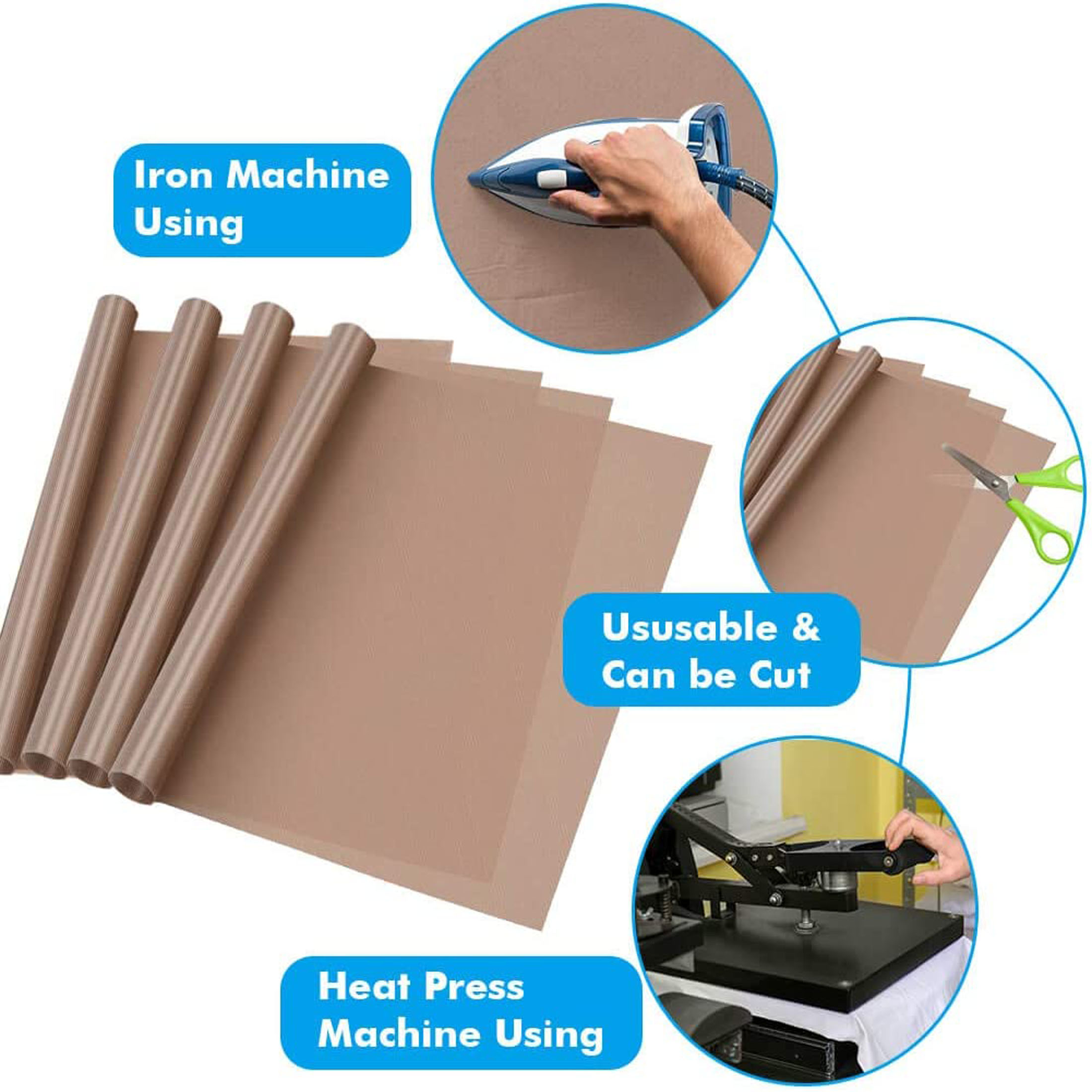 Heat Press Teflon Sheet - Polytetrafluoroethylene Film Is Used For Non