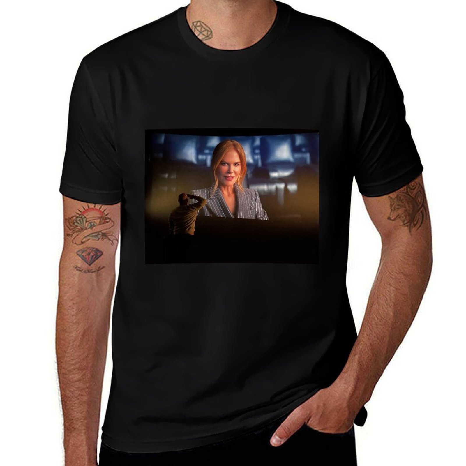 Commercial Shirt Printing - guy saluting nicole kidman amc commercial