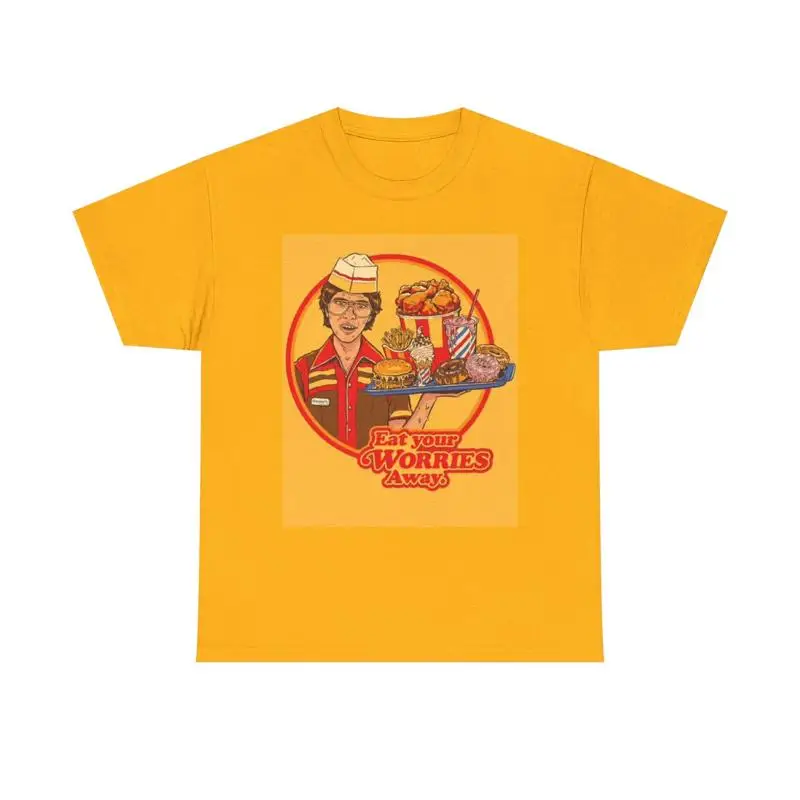 Commercial Shirt Printing - Eat Your Worries T Shirt Funny