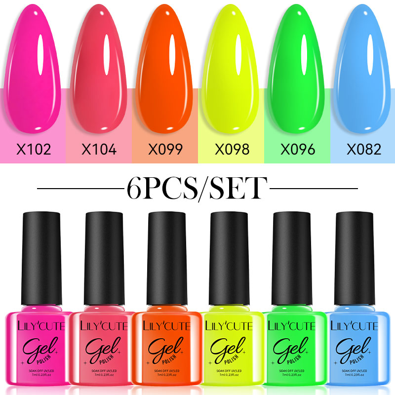 Exposure Unit Uv - LILYCUTE 6PCS Gel Nail Polish Set