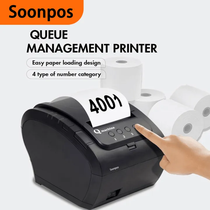 Soonpos 80mm Queue Ticket Ther - Commercial Printing Inc ulasan dan harga