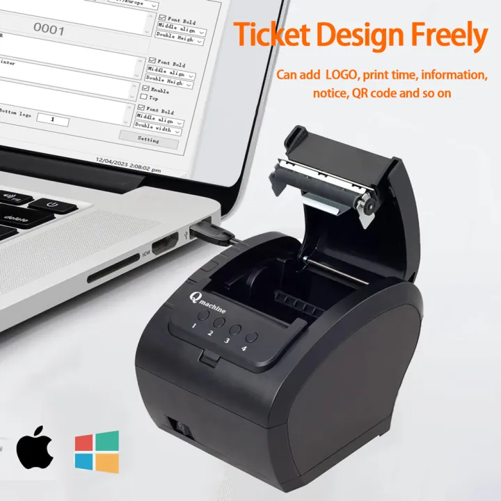 Soonpos 80mm Queue Ticket Ther - Commercial Printing Inc ulasan dan harga