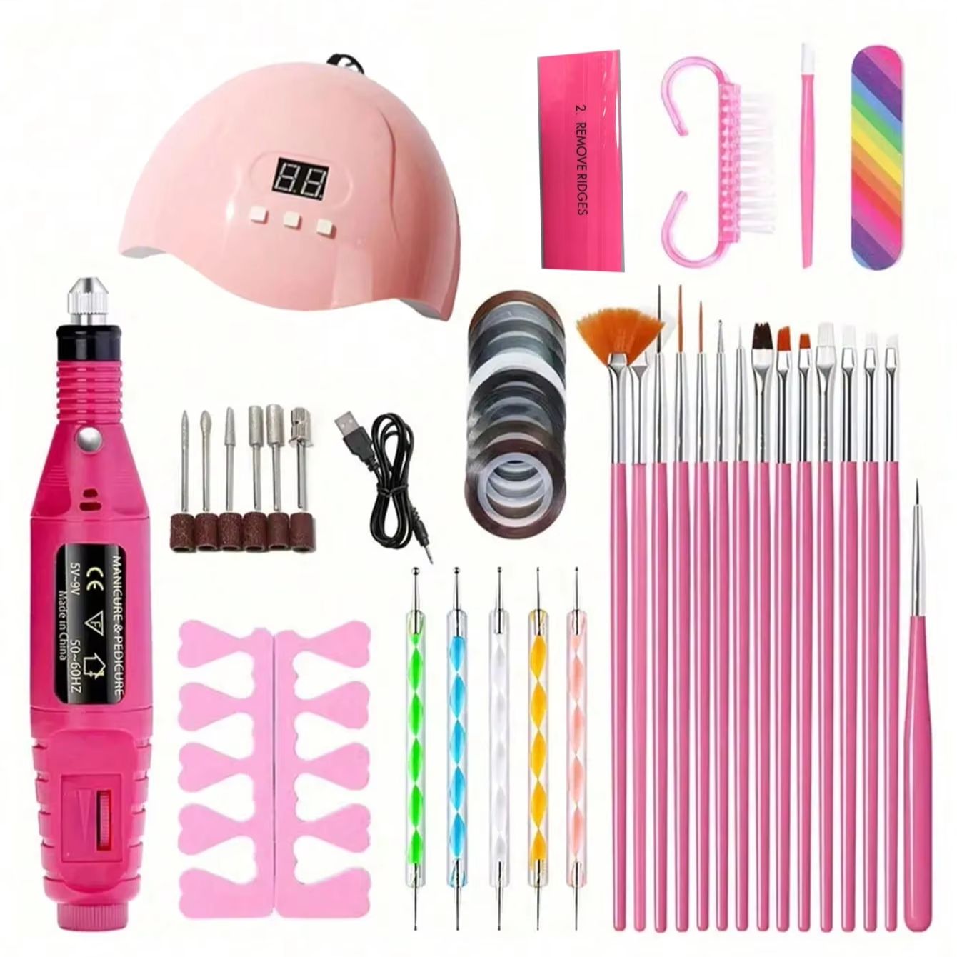 Nail Set Nail Extension Gel Na - Exposure Unit Uv ulasan dan harga
