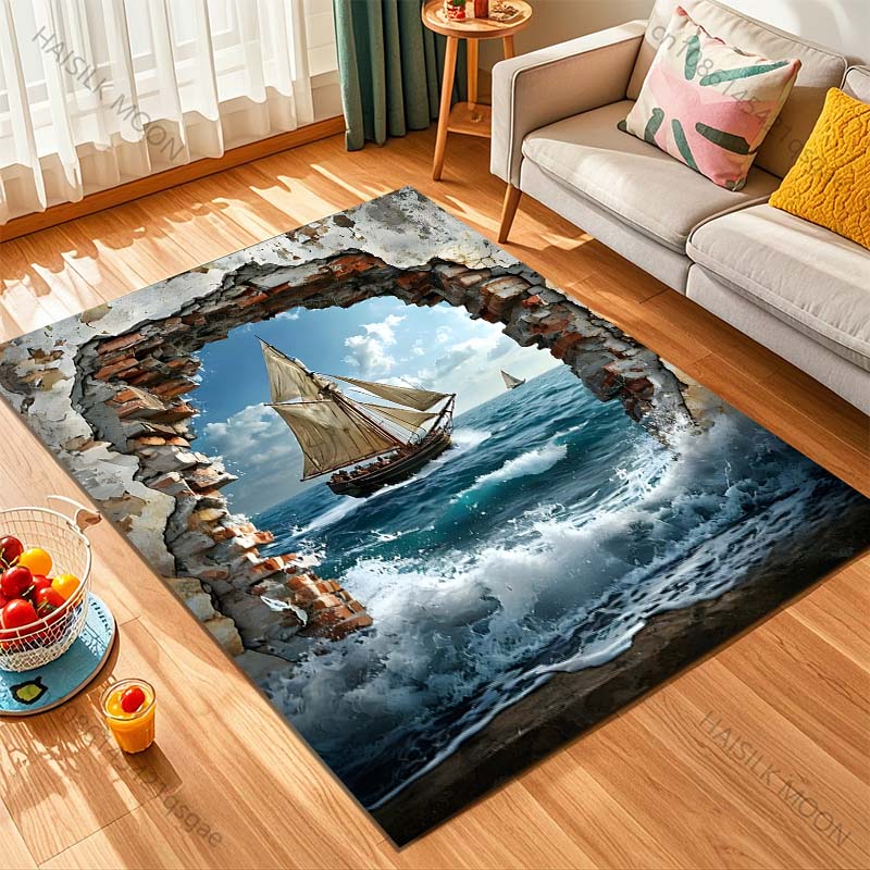 1PC Sailing ship through broke - Commercial Wall Printing ulasan dan harga