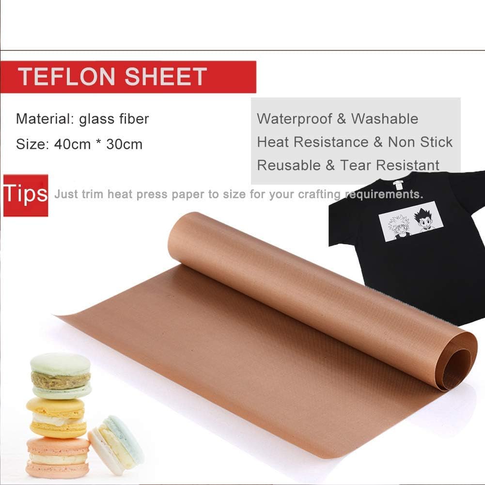 Te-flon Sheet for Heat Press,  - Heat Press Teflon Sheet ulasan dan harga