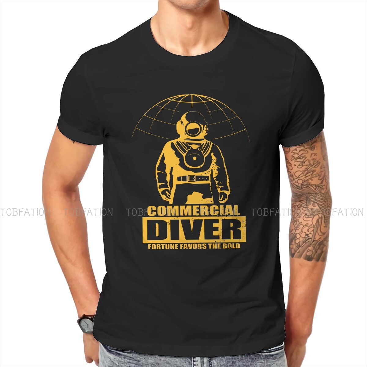 Commercial Diver Yellow Casual - Commercial Shirt Printing ulasan dan harga
