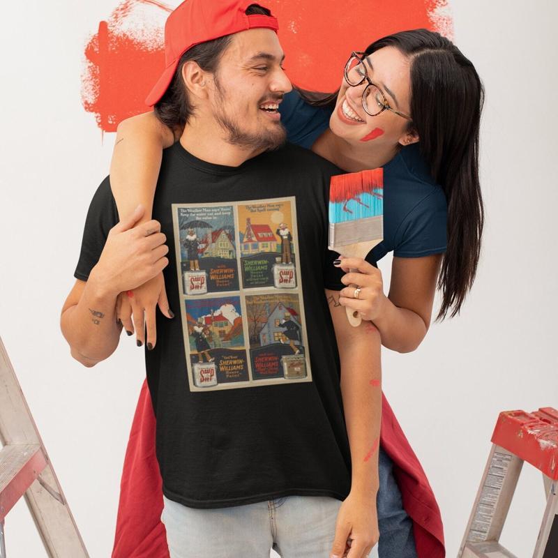 Vintage Poster T Shirt Old Com - Commercial Shirt Printing ulasan dan harga
