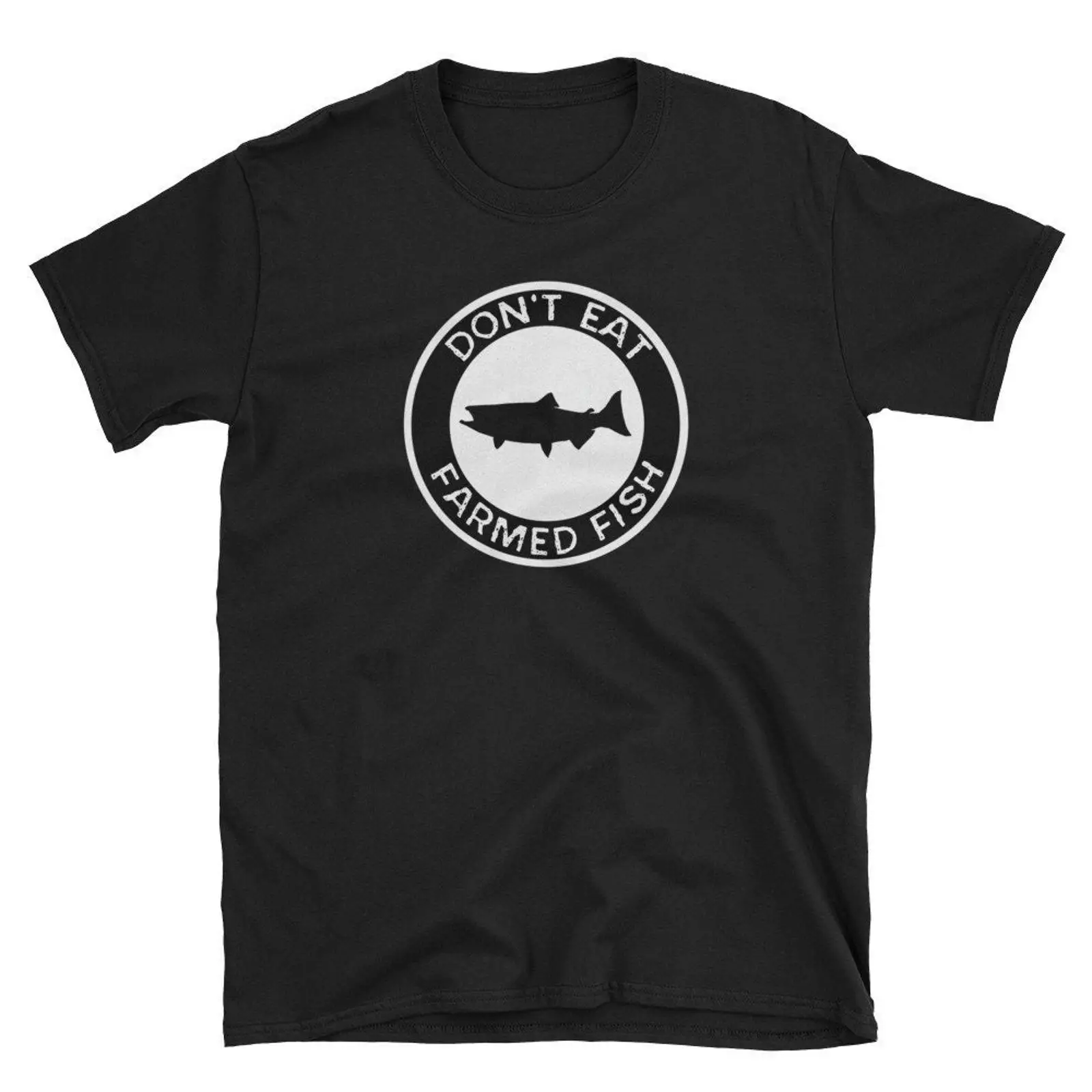 Don't Eat Farmed Fish Funny Fi - Commercial Shirt Printing ulasan dan harga