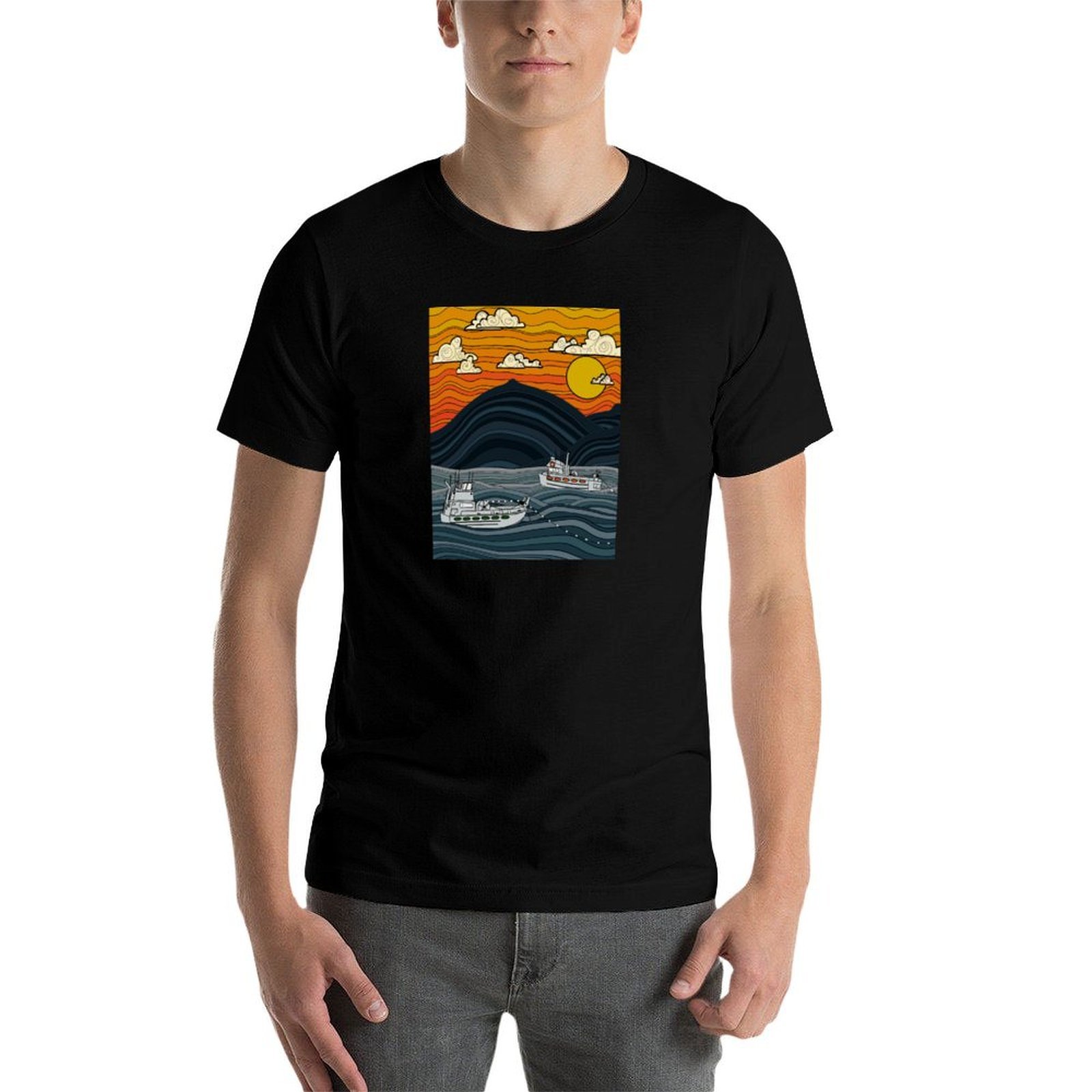 Commercial Fishing T-Shirt Wor - Commercial Shirt Printing ulasan dan harga